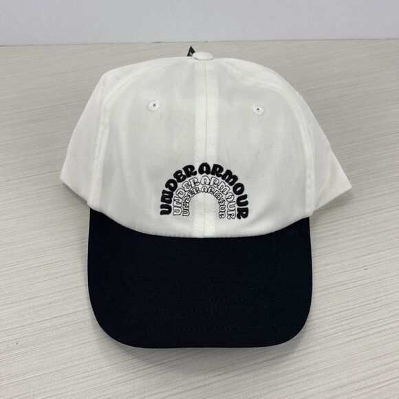 Under Armour Free Fit White Strapback Hat Cap Adjustable Womens One Size NWT - Picture 1 of 6